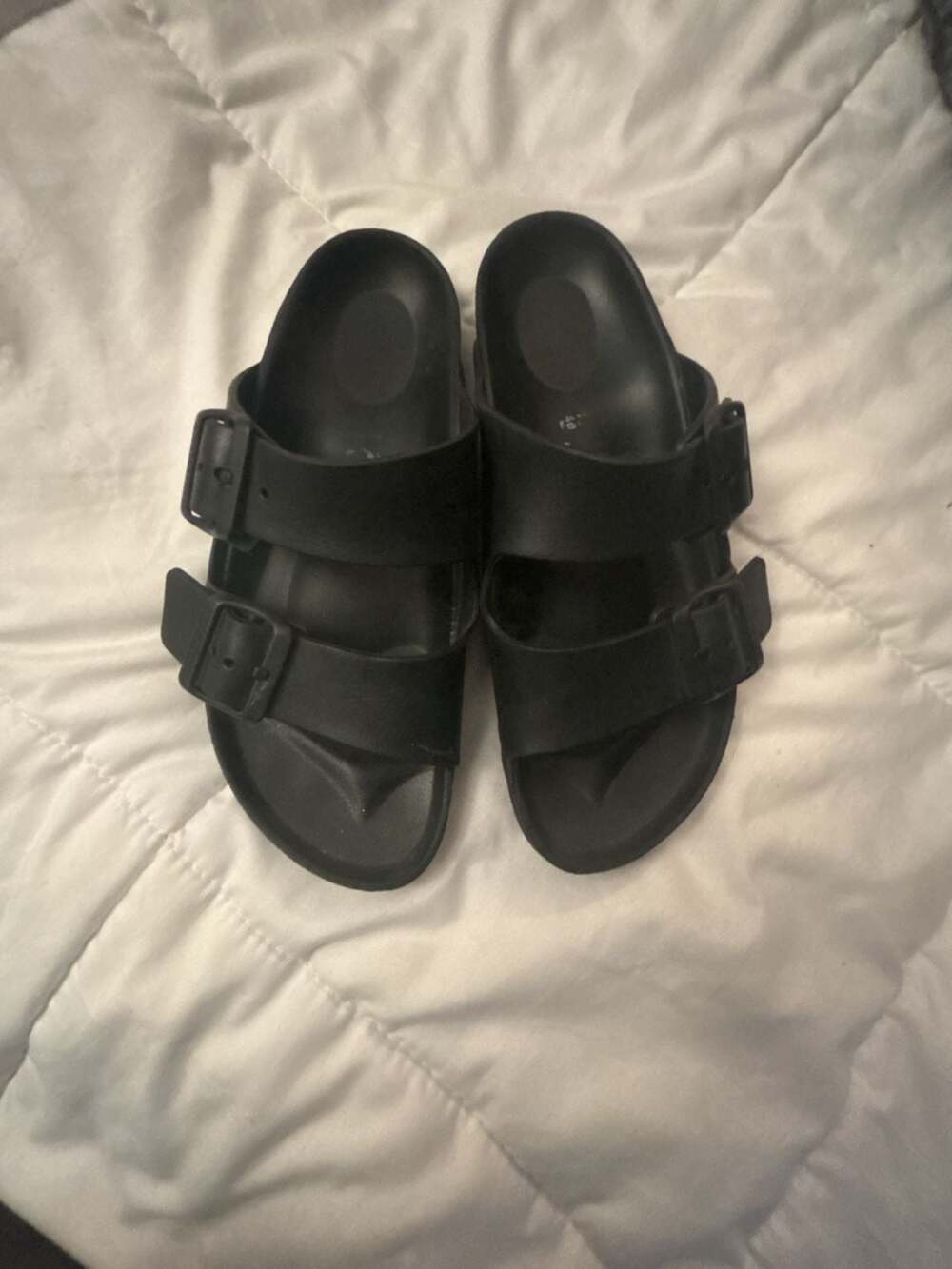 Birkenstock Arizona EVA Size 40 Black Slide Sandals